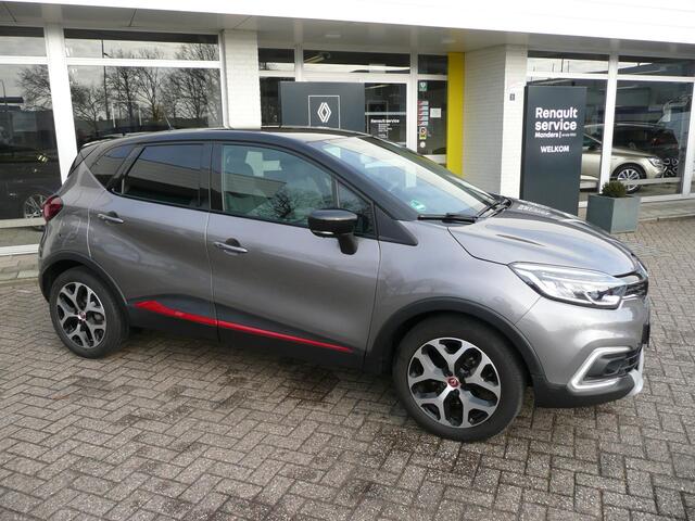 Renault CAPTUR 1.3 TCe 150 EDC/AUT. Intens PARK ASSIST V+A/ CAMERA ACHTER/ STOF/LEDER TEP INTERIEUR MET ARMSTEUN VOOR/ FULL LED/ R-LINK NAVIGATIE MET ANDROID AUTO/ PACK ROUGE/ RIJKLAAR! DEALER ONDERHOUDEN!