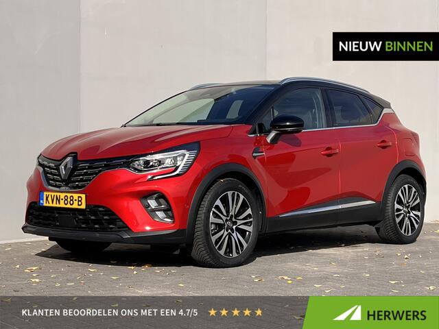 Renault CAPTUR 1.6 E-Tech Plug-in Hybrid 160 Initiale Paris / Dealer onderhouden / Accu SoH 91,56 % / BOSE audio / Leder / Camera 360° / Stuur- & Stoelverwarming / 18" LM wielen & All Season banden /