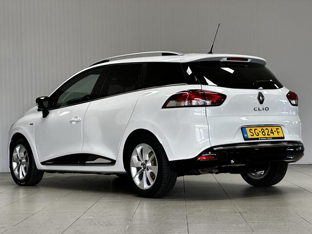 Renault CLIO Estate 0.9 TCe Limited/ Navi/ DAB+/ Airco/ Cruise/ Elek. pakket/ Isofix/ Bluetooth/ Armsteun/ Multi. LEDER. Stuur/ 16'' LMV/ Mistl./ PDC/ Extra getint glas.