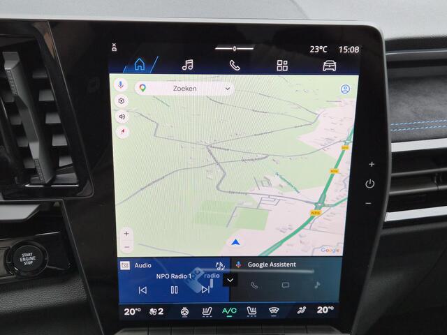Renault ESPACE E-Tech full hybrid 200 esprit Alpine 7p. / Fabrieksgarantie tot 10-2027 / All season banden / Trekgewicht 1500 kg / panoramadak var. transparantie / Stuur- Stoel & Voorruitverwarming / Elektrische achterklep / Head Up Display / Rondomzicht camera /