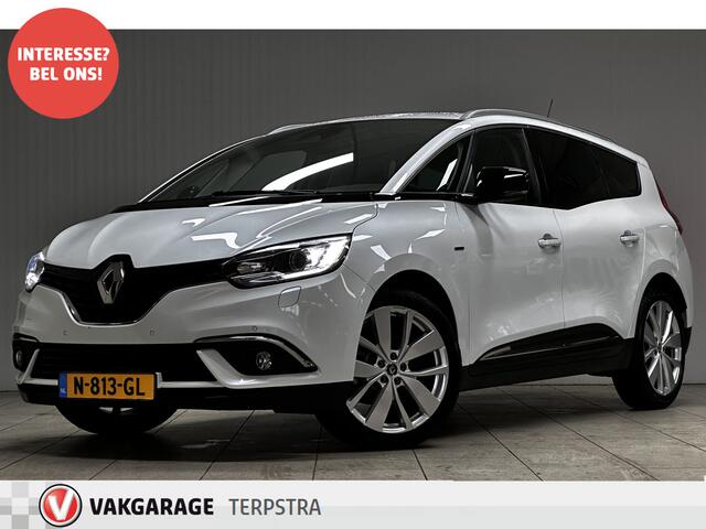 Renault GRAND SCENIC 1.3 TCe Limited/ Trekhaak/ 20'' LMV/ Camera/ Keyless/ Stoelverw./ Lane-Assist./ PDC V+A/ Extra getint glas/ Grootlicht Assist./ Navi/ Clima/ Cruise/ Multi. LEDER. Stuur/ Mistl./ Chroom.