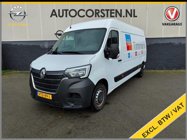 Renault MASTER T35 2.3DCi 150PK L3H2 3-Persoons Euro 6 Camera Airco Cruise Control Dodehoek Assist Pdc Bluetooth Energy Comfort Schuifdeur Achterdeuren Lat om Lat Betimmering 1e Eigenaar Origineel Nederlandse Auto