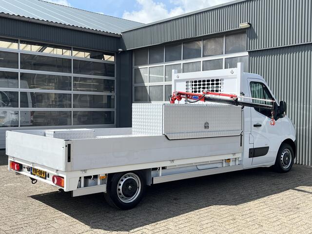 Renault MASTER T31 Z.E. L3H1 100% Elektrische Maxilift m50 laadkraan Airco Achterruitrijcamera Gereedschapskist Open laadbak Pick-up Ideaal voor emissie zone zero!!