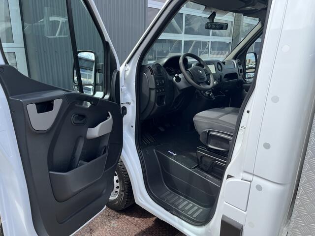 Renault MASTER T35 2.3 dCi Hiab Laadkraan T-CLX 013 Trekhaak 2500 kg Airco Cruise controle 2-Persoons Open laadbak Pick-up Euro 6 Verkeersbord Actiebord Pijlenbord Bakwagen P-up