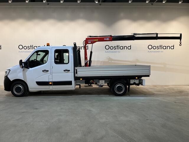 Renault MASTER 2.3 dCi 145 PK L3 DC Dubbel Cabine Open Laadbak / Fassi Kraan / Euro 6 / Airco / Trekhaak / Cruise Control / 7-Zits / 20.200 KM !!