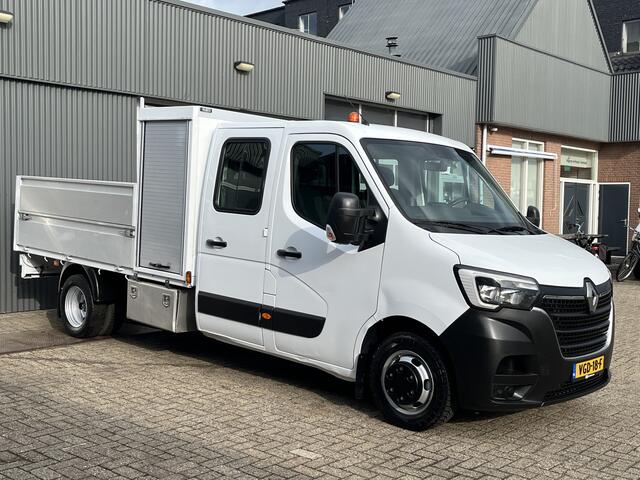 Renault MASTER T35 2.3 dCi 145 L3 DC Airco Cruise controle Trekhaak 3500kg trekgewicht Open laadbak Pick-up 5-Persoons Standkachel Telefoonverbinding Gereedschapskist Hoge schotten Euro 6