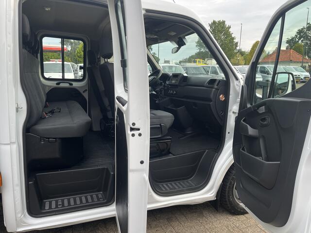 Renault MASTER T35 2.3 dCi 145 L3 DC Airco Cruise controle Trekhaak 3500kg trekgewicht Open laadbak Pick-up 5-Persoons Standkachel Telefoonverbinding Gereedschapskist Hoge schotten Euro 6