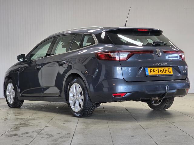 Renault MEGANE Estate 1.5 dCi Eco2 Zen/ D-Riem verv: 150.000 KM!/ Trekhaak/ 16'' LMV/ DAB+/ Navi/ Clima/ Cruise/ Elek. pakket/ Isofix/ Bluetooth/ Multi. LEDER. Stuur/ Mistl./ Chroom/ Dakrails/ LED Dagrijverl.