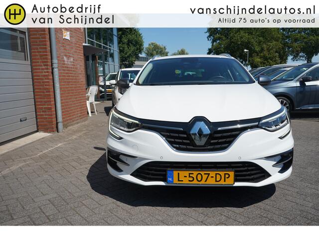 Renault MEGANE Estate 1.6 E-TECH PLUG-IN HYBRID 160PK BUSINESS EDITION ONE VOL LUXE!!! ORIGINEEL NEDERLANDS LEDER STOEL+STUURVERWARMING FULL LED ANDROID/APPLECARPLAY NAVI DIGI DASH CAMERA PDC V+A CLIMA CRUISE ENZ...