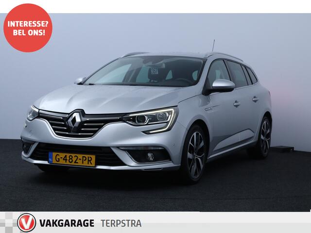 Renault MEGANE Estate 1.3 TCe Bose/ Automaat/ Trekhaak/ 17'' LMV/ Apple + Android/ Dode-Hoek DET./ Half-Leder/ Lane-Assist./ Camera/ Keyless/ PDC V+a/ Extra getint glas/ DAB+/ Dakrails.