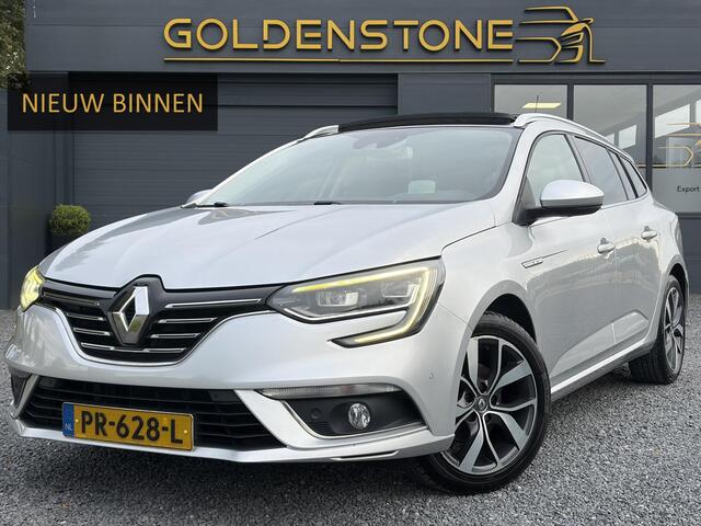 Renault MEGANE Estate 1.2 TCe Bose ?2 Eigenaar?Pano?Camera?Net beurt gehad?Navi?Keyless?Clima?Cruise?Leder?131pk?Pdc V+A?6 Bak?Rijstrooksensor?Dodehoeksensor?17'' Lm velgen?N.A.P?Apk tot 09-2027