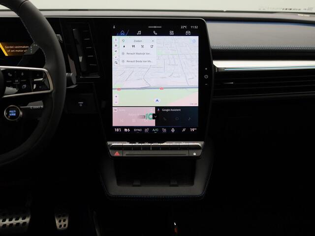 Renault SCENIC E-Tech long range esprit Alpine | Pack Light & Sound | Pack Advanced Driving Assist & Augmented Vision | Stoel- & Stuurwielverwarming | Elektrische Stoelen incl. Geheugen- & Massagefunctie | Android Automotive | 20" LMV 'Speedway' | LED-Verlichting | Keyless