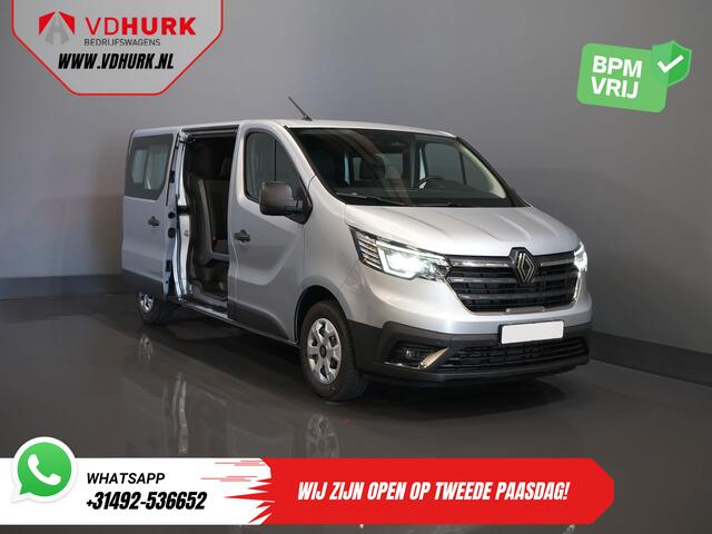 Renault TRAFIC 2.0 dCi 130 pk L2 BPM VRIJ! DC Dubbel Cabine LED/ 2xSchuifdeur/ Navi/ Carplay/ Camera/ PDC/ Cruise