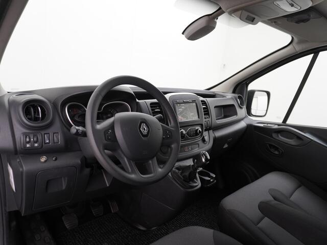 Renault TRAFIC 1.6dCi 96 T29 L1H1 3-Persoons Trekhaak Ecc Navi Camera Regen/Lichtsensor Cruise Control Pdc Bluetooth Led Schuifdeur Betonplex vloer Wandbekleding Comfort 1e Eigenaar Euro 6 Facelift model 2.000kg trekvermogen