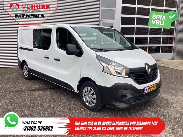 Renault TRAFIC 1.6 dCi 125 pk L2 DC Dubbel Cabine BPM VRIJ NL Auto/ Camera/ Cruise/ Navi/ Airco/ Trekhaak