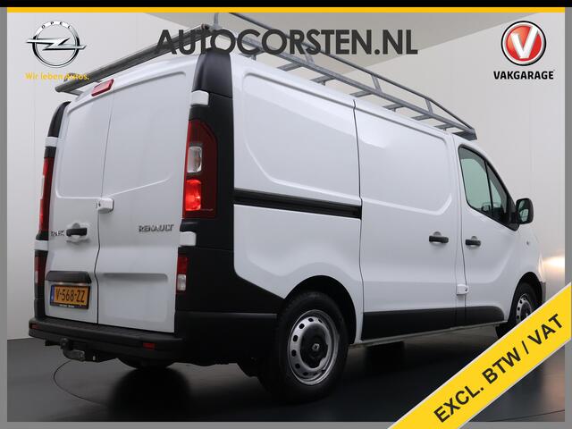 Renault TRAFIC DCI 126PK 3-Pers. EURO 6 Trekhaak Navi Airco Cruise Control Imperial Bluetooth Pdc Comfort Energy Achterdeuren Schuifdeur Betonplex Vloer Inbouwkasten 1.6dCi T29 L1H1 1e Eigenaar 2.000KG Trekgewicht Origineel Nederlandse Bus
