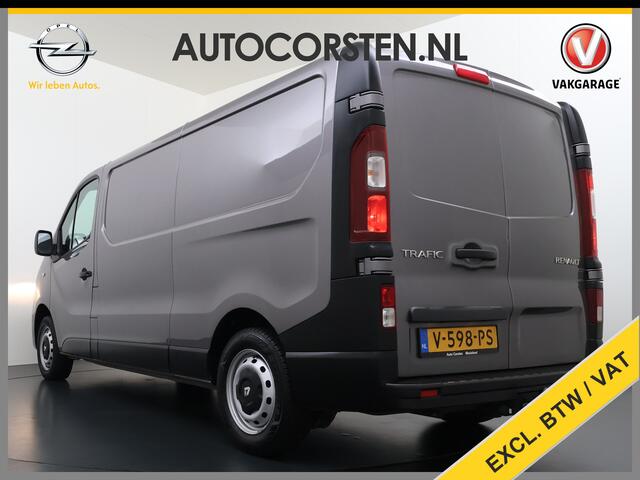 Renault TRAFIC 1.6dCi T29 L2H1 3-Persoons Trekhaak Euro 6 Navi Airco Cruise Control Bluetooth Pdc Comfort Regen-Lichtsensor Betonplex Vloer Lat om Lat Wandbetimmering Schuifdeur 2.000KG Trekgewicht Origineel Nederlandse Auto