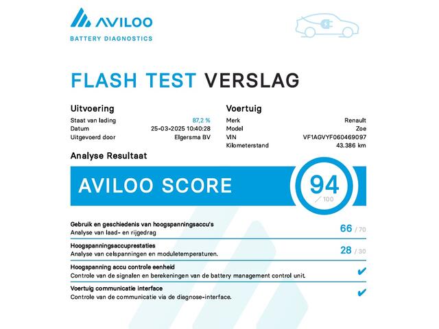 Renault ZOE R90 Life 41 kWh - KOOP ACCU - 94% SOH - KOOPACCU - EIGENDOM - NAVI - AIRCO - CRUISE -