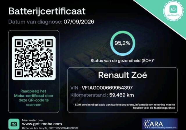 Renault ZOE R110 Equilibre 52 kWh Koopaccu | SOH 95.2 | applecarplay/android auto | airco | elektrische ramen | – foto 2