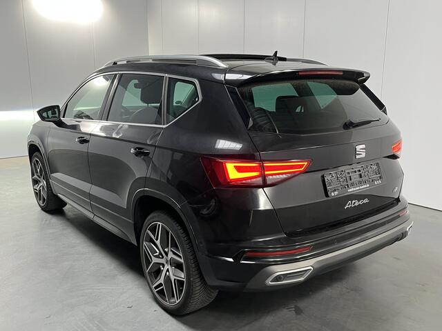 Seat ATECA 1.5 TSI FR / AUTOMAAT/ PANO/ TREKHAAK/ PARK.SENSOR.V+A/ 360 CAMERA/ STUUR+STOELVERWARM./ ACC/ FULL LINK/ ELEK.ACHTERKLEP/ BEATS AUDIO/ DODEHOEK/ KEYLESS/ RIJ-MODI/ DIGITAL DASH/ DAB/ NAVI/ CLIMA/ LED