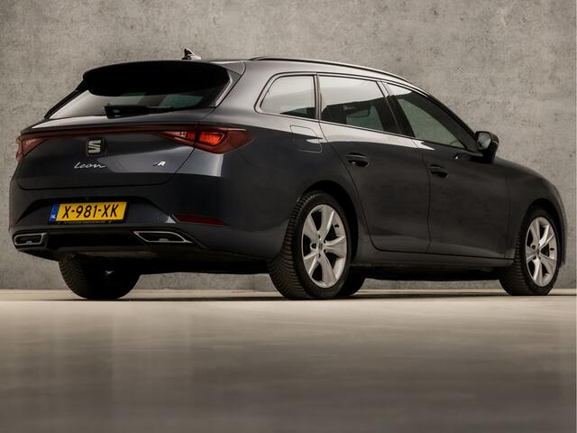 Seat LEON Sportstourer 1.5 eTSI FR Business Intense 150Pk Automaat (VITUAL COCKPIT, APPLE CARPLAY, GROOT NAVI, KEYLESS, LEDER/ALCANTARA, STUUR/STOELVERWARMING, SPORTSTOELEN, ADAPTIVE CRUISE, GETINT GLAS, SFEERVERLICHTING, NIEUWSTAAT)