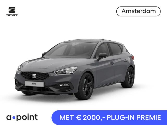 Seat LEON 1.5 TSI e-Hybrid FR Business | Graphene Grey | Black Pack | Glazen schuif-kanteldak | Safe & Driving Pack | C2K - Velgen 'Black Pack', 18 inch