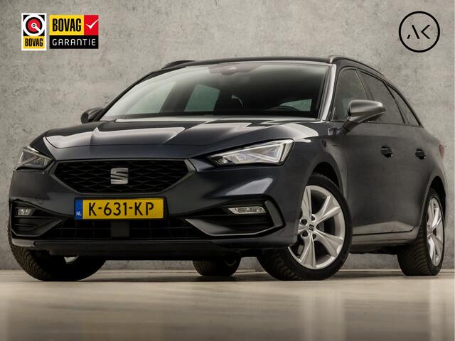 Seat LEON Sportstourer 1.4 TSI eHybrid PHEV FR 204Pk Automaat (APPLE CARPLAY, GROOT NAVI, CAMERA, SFEERVERLICHTING, LEDER, SPORTSTOELEN, TREKHAAK, KEYLESS, ADAPTIVE CRUISE, NIEUWSTAAT)