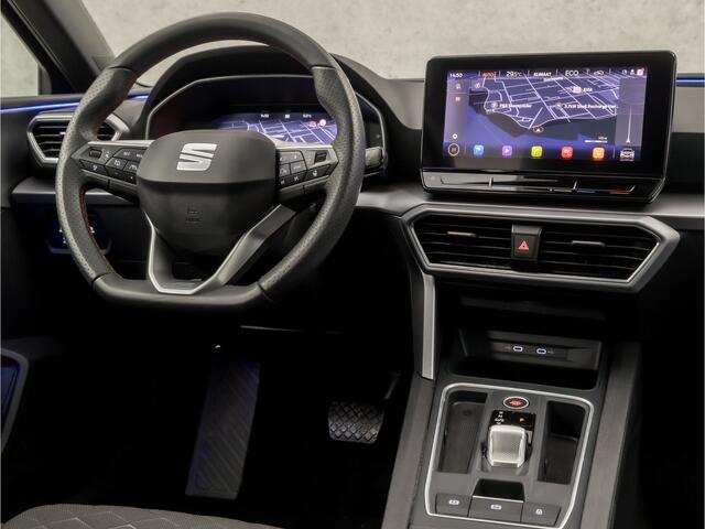 Seat LEON 1.4 TSI eHybrid PHEV FR Intense 204Pk Automaat (SCHUIFDAK, APPLE CARPLAY, GROOT NAVI, CAMERA, SPORTSTOELEN, GETINT GLAS, SFEERVERLICHTING, KEYLESS, ADAPTIVE CRUISE, NIEUWSTAAT)