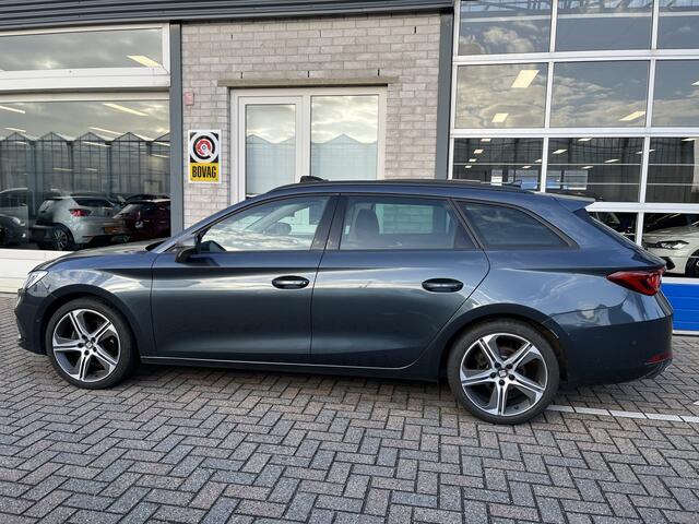 Seat LEON Sportstourer 1.5 eTSI FR / AUTOMAAT/ PANO/ ELEK.ACHTERKLEP/ ACC/ STUUR+STOELVERWARM./ FULL LINK/ PARK.SENSOR.V+A/ DODEHOEK/ KEYLESS/ RIJ-MODI/ VIRTUAL COCKPIT/ NAVI/ DAB/ CLIMA/ LED/ 18'' LMV