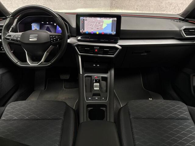 Seat LEON 1.0 eTSI FR Intense Sport Automaat (SCHUIFDAK, BLACK PACK, APPLE CARPLAY, GROOT NAVI, CAMERA, GETINT GLAS, SPORTSTOELEN, KEYLESS, ADAPTIVE CRUISE, NIEUWSTAAT)