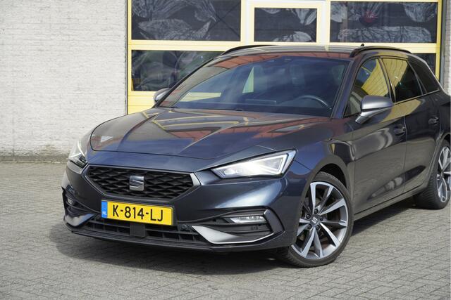 Seat LEON Sportstourer 1.5 eTSI 150PK! Automaat FR Launch Edition BJ2021 Lmv 18" | Led V+A | Pdc | Elek. achterklep | Achteruitrijcamera | App-Connect | Navi | Virtual cockpit | Climate control | Cruise control | Sportstoelen | Verwarmd stuur/voorstoelen | Zwarte h