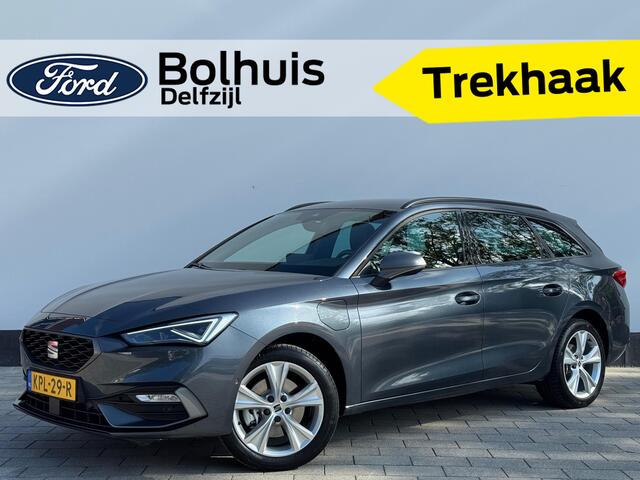 Seat LEON Sportstourer 1.5 TSI e-Hybrid 204pk FR Business | Trekhaak | Stoel- en stuurwiel verwarming | Adapt. Cruise | Camera | 1/2 leer | Fabrieksgarantie t/m 05-2029 |