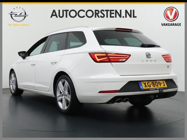 Seat LEON ST 1.5T 131pk FR Apple Carplay Android Sport-St Full Link Zwarte-Hemel LED Trekhaak Navi LMV 17" Dual-ECC Privacy Glass DAB LED Cruise Control1.5 TSI SEAT Full Link Mirror-link Stoel-Verwarmd Sproeiers-Verwarmd Licht+Regen-Sensor Koplamp-Sproeiers Voice-C