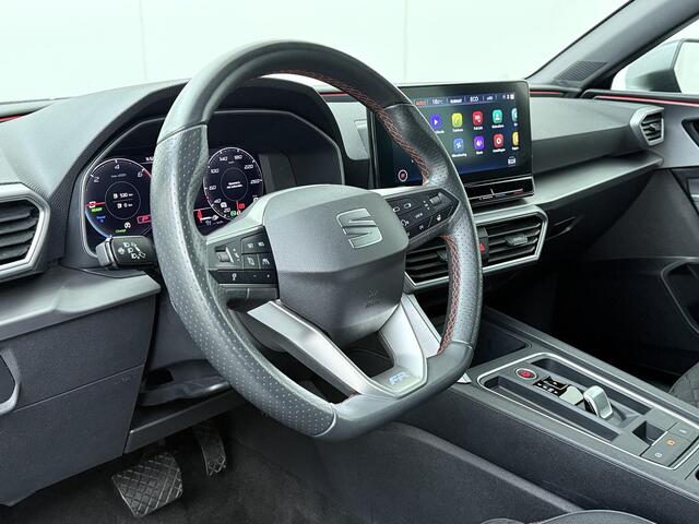 Seat LEON Sportstourer 1.4 TSI eHybrid PHEV FR Business Intense | 204 PK | SoH 100% | Adaptive Cruise Control | Achteruitrijcamera | Climate control | Dodehoek detectie | Keyless Entry | LED verlichting | Elektrische achterklep | Draadloze telefoonlader | Navigatiesysteem | Sfeerverlichting | Stuur- & Stoelverwarming | Apple Carplay / Android Auto |
