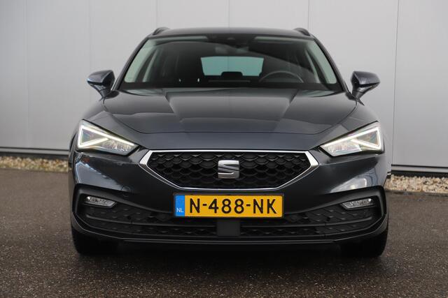 Seat LEON Sportstourer 1.0 TSI Style Business Intense 110PK Virtual Half Leder Navigatie Achteruitrijcamera Carplay 17 inch Full LED