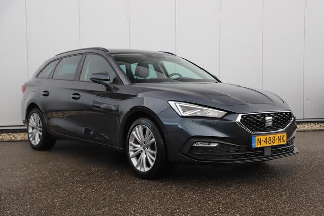 Seat LEON Sportstourer 1.0 TSI Style Business Intense 110PK Virtual Half Leder Navigatie Achteruitrijcamera Carplay 17 inch Full LED