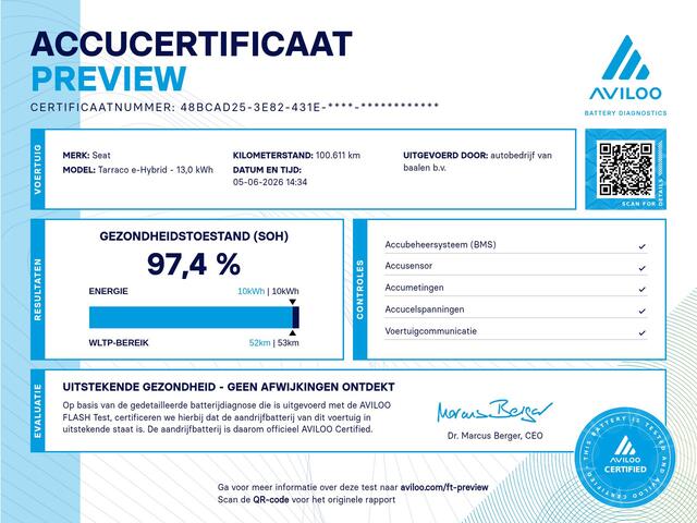 Seat Tarraco 1.4 TSI e-Hybrid PHEV Xcellence SOh 97,4% NAVI TREKHAAK LED 100000KM!!!