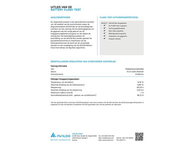Skoda E-Citigo e-iV EV 37kWh 250KM Testrapport Accu SOH 93%