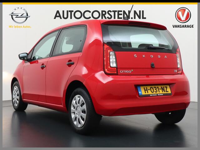 Skoda E-Citigo e-iV EV 36kWh Ambition Climate Control Bluetooth Verkeersborddetectie Led Esp Smartphone integratie Rijstrooksensor Verkeersbord detectie Grote Accu! Garantie op de accu tot 19-03-2028/160.000km. 1.235kg licht!