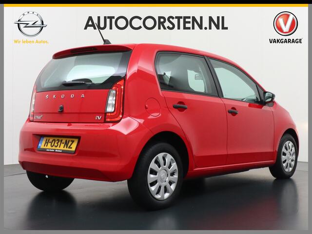 Skoda E-Citigo e-iV EV 36kWh Ambition Climate Control Bluetooth Verkeersborddetectie Led Esp Smartphone integratie Rijstrooksensor Verkeersbord detectie Grote Accu! Garantie op de accu tot 19-03-2028/160.000km. 1.235kg licht!