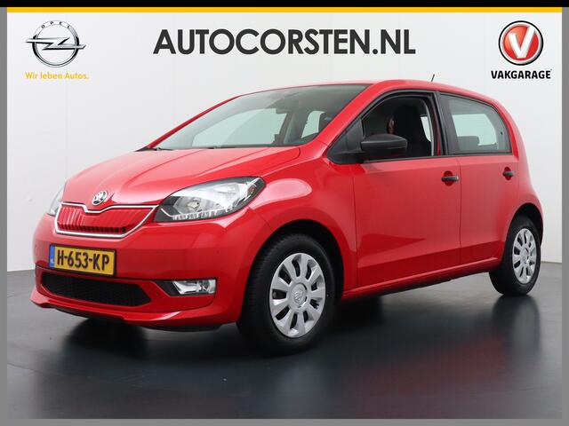 Skoda E-Citigo e-iV EV 36kWh Climate Control Cruise Control Bluetooth Verkeersborddetectie Led Esp Smartphone integratie Rijstrooksensor Verkeersbord detectie Ambition Grote Accu! Garantie op de accu tot 27-02-2028/160.000km. 1.235kg licht!