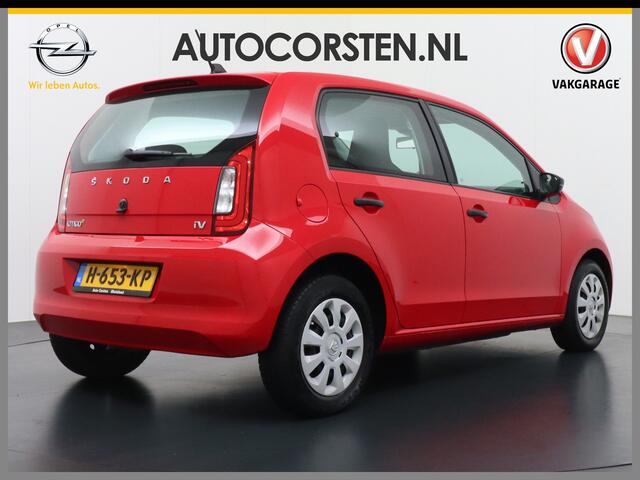 Skoda E-Citigo e-iV EV 36kWh Climate Control Cruise Control Bluetooth Verkeersborddetectie Led Esp Smartphone integratie Rijstrooksensor Verkeersbord detectie Ambition Grote Accu! Garantie op de accu tot 27-02-2028/160.000km. 1.235kg licht!