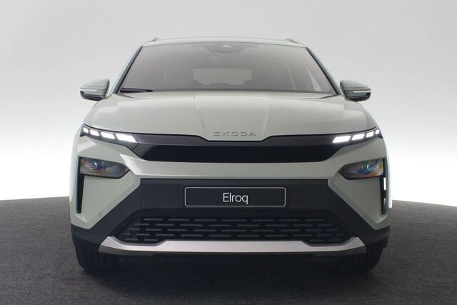 Skoda Elroq Intro Charlie 210 kW / 286 pk Business Edition | 20" Inch LMV | 3-Zone Climate Control | Camera | Dodehoekdetectie | Elektrische Kofferklep | Keyless-Entry | LED-Matrix verlichting | Stoel-, Stuur- en Achterbankverwarming | Timiano Green | Trekhaak El. We