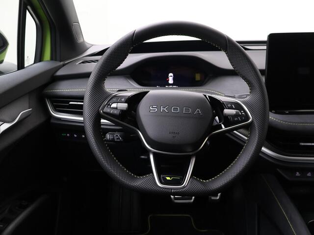 Skoda Elroq 85X RS 340 PK 4X4 | Mamba Green | Trekhaak | Rondomzicht camera | 21" lichtmetalen velgen | Warmtepomp |