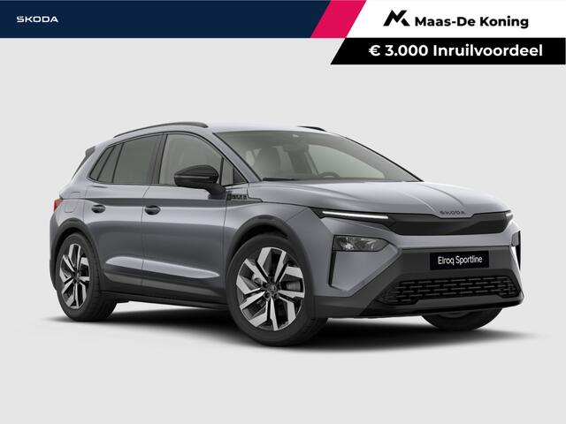 Skoda Elroq Sportline Elektromotor 210 kW / 286 PK SUV Graphite Grey | Trekhaak wegklapbaar | 3.000,- inruilbonus!!