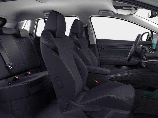 Skoda Elroq 60 Tour Edition | Timiano Green | 19'' Antraciet Regulus Velgen| Android Infotainment + Navigatie | Verwarmbaar Stuurwiel + Voorstoelen | Parkeersens V+A + Achteruitrijcamera | Adaptieve Cruise Control | Blind Spot Assist