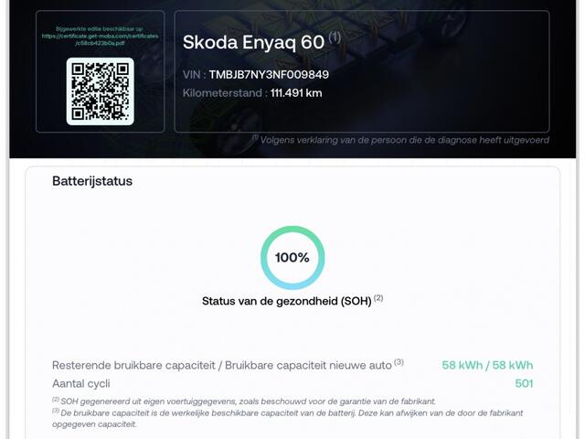Skoda Enyaq iV 60 SOH100% CAMERA / CARPLAY / ADAPT CRUISE
