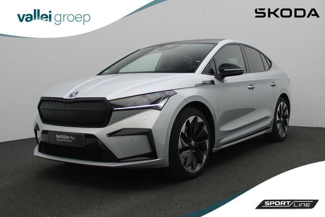 Skoda Enyaq iV Coupé 60 Sportline 179 pk 58 kWh | Panoramadak | Matrix LED | Leder/alcantara | Geheugenstoel | Achteruitrijcamera | Stoelverwarming | Navigatie