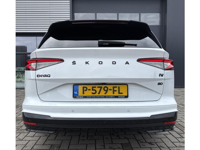 Skoda Enyaq iV 80 Sportline ?SOH 90.2% ?Sportstoelen Half Leder Alcantara ?Matrix LED ?Full LED ?Sfeerverlichting ?Navigatie ?Camera ?Lichtmetaal 20" ?Parkeersensoren