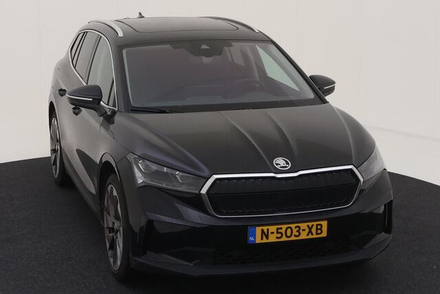 Skoda Enyaq iV 60 / PANO/ CAMERA/ PARK. SENSOREN/ LED/ LEDER/ STOELVERWARM./ ELEK. ACHTERKLEP/ GETINT GLAS/ 21" LMV